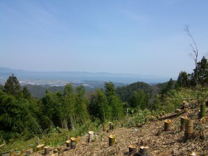 星上峠展望台竹伐採後の展望